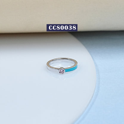 Blue Enamel Gemstone Baby Ring