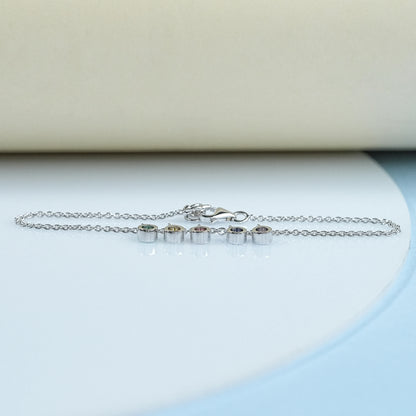 Round Shape Gemstone Baby Anklet