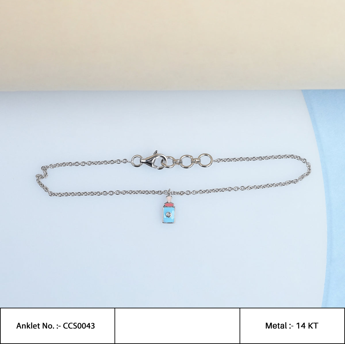 Feeding Bottle Enamel Anklet