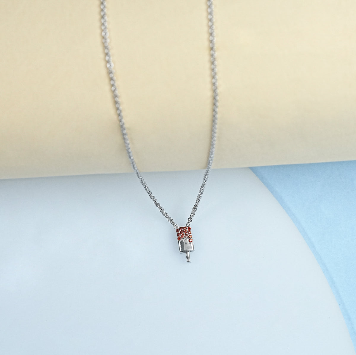 Popsicle Round Ruby Gemstone Pendant