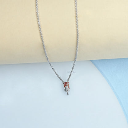 Popsicle Round Ruby Gemstone Pendant