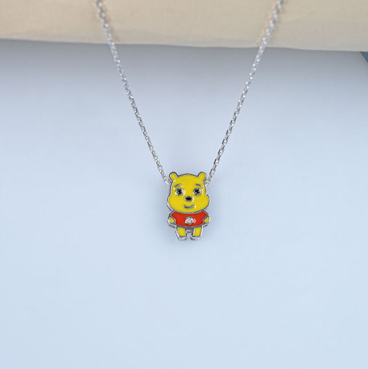 Yellow Enamel Winnie The Pooh Kids Pendant