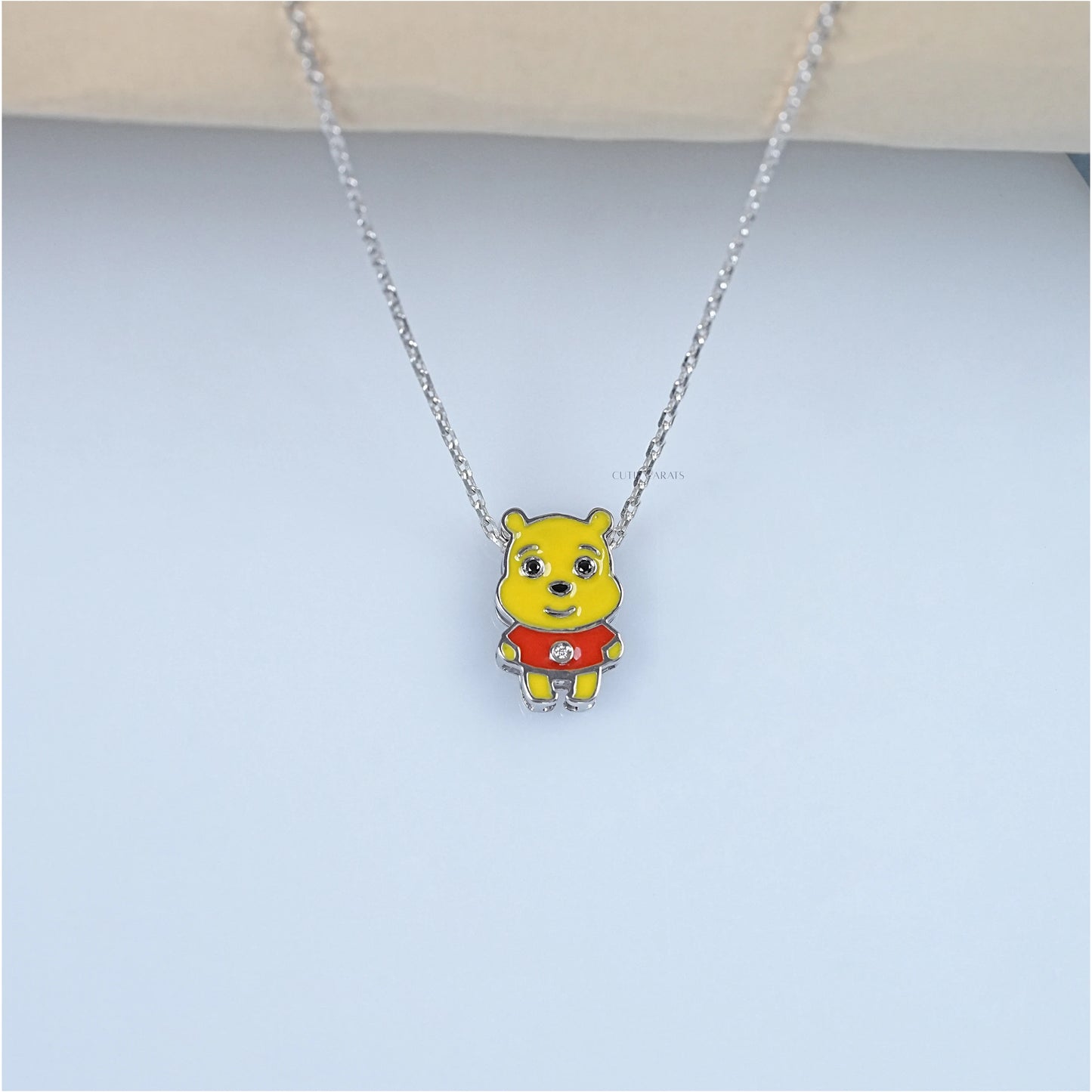 Yellow Enamel Winnie The Pooh Kids Pendant