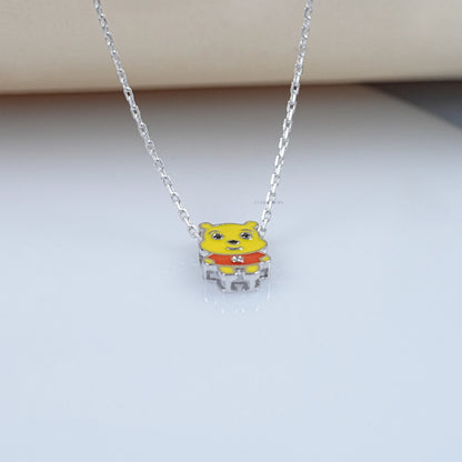 Yellow Enamel Winnie The Pooh Kids Pendant