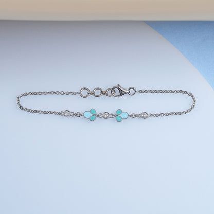 Round Cut Lab Diamond Bezel Set Bracelet