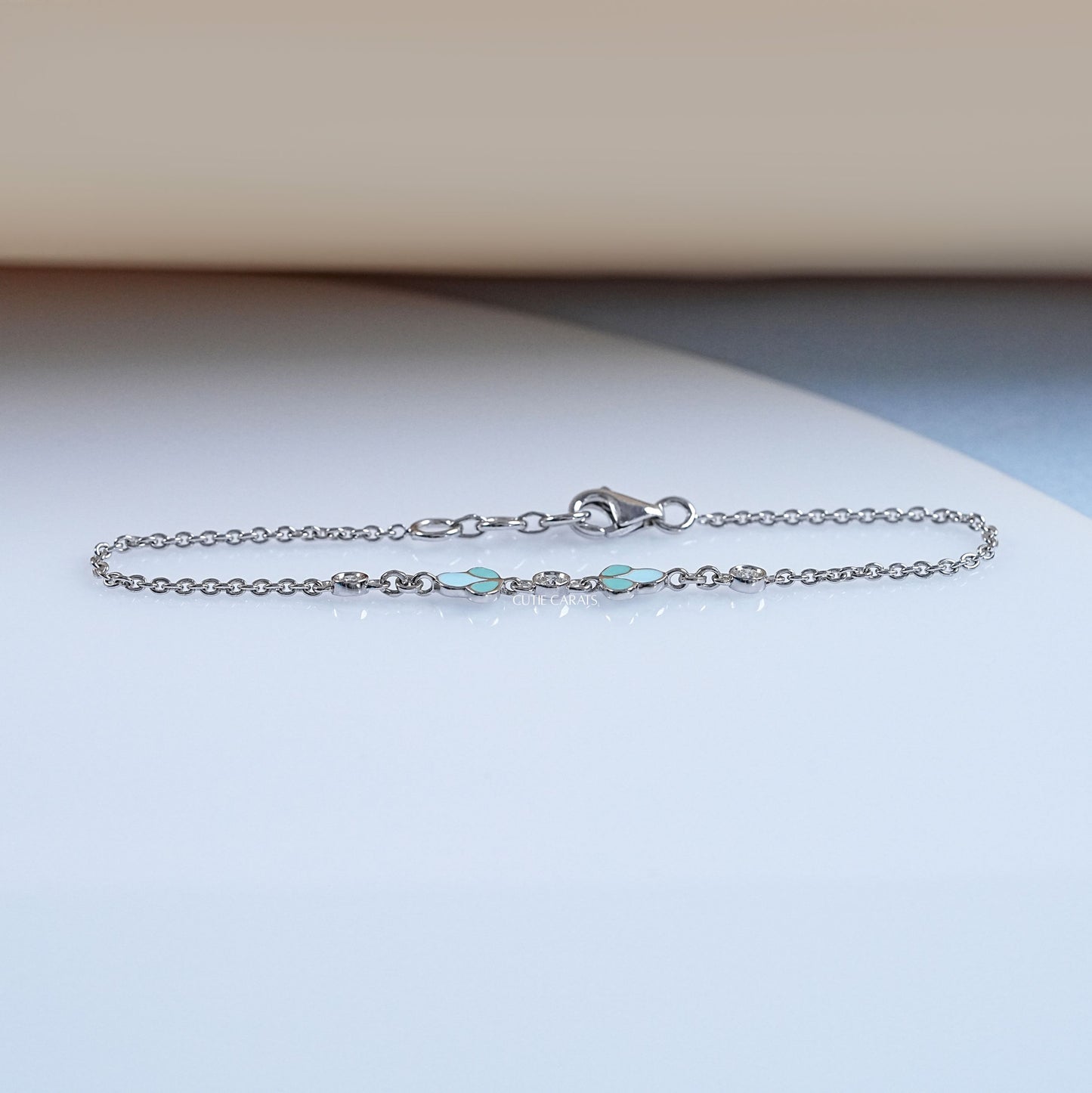 Round Cut Lab Diamond Bezel Set Bracelet