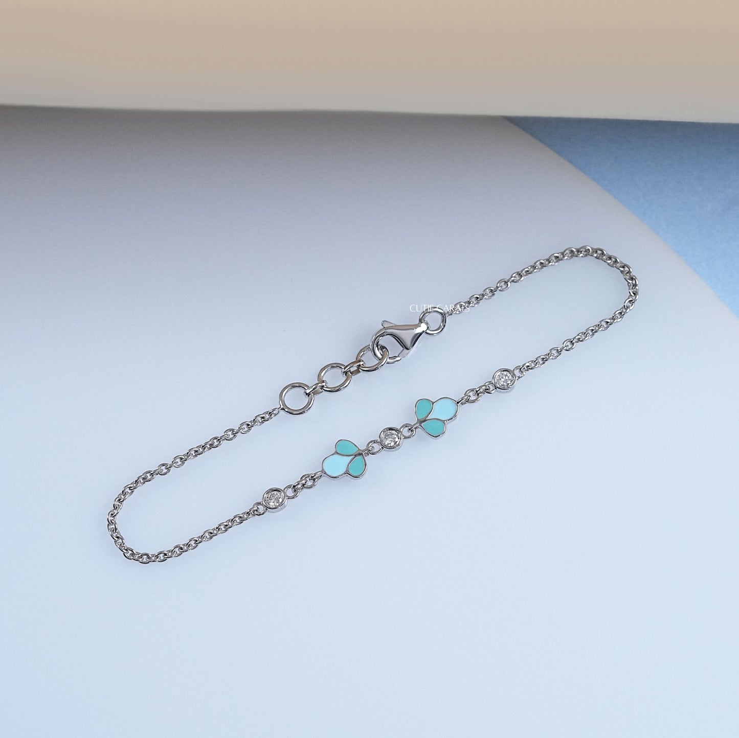 Round Cut Lab Diamond Bezel Set Bracelet