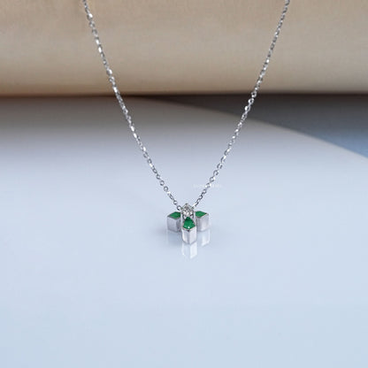 Pear Cut Lab Grown Diamond Cross Necklace