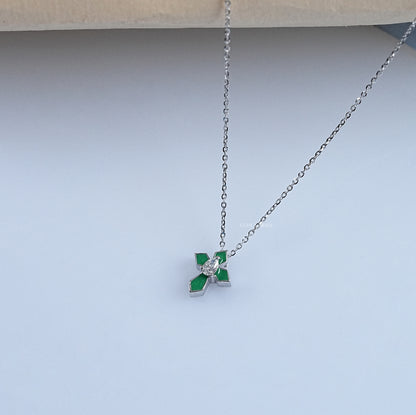 Pear Cut Lab Grown Diamond Cross Necklace