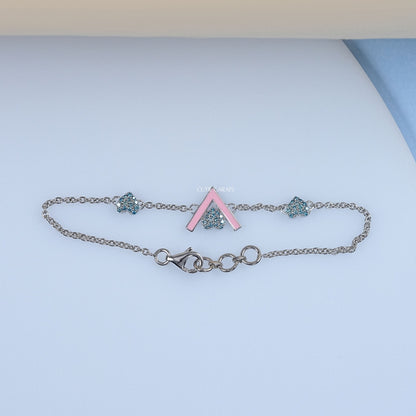 Round Cut Lab Grown Diamond Heart Bracelet