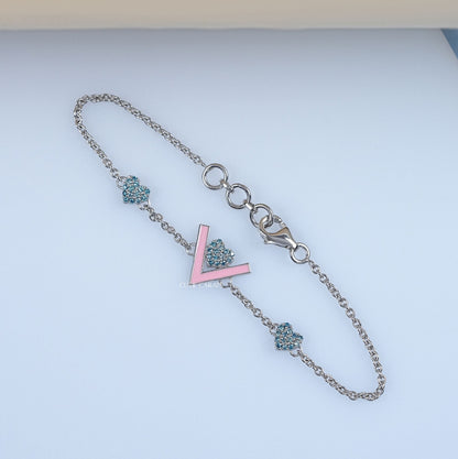 Round Cut Lab Grown Diamond Heart Bracelet