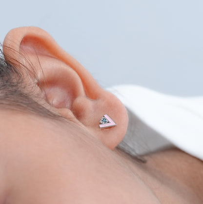 Round Cut Lab Grown Diamond Dainty Earrings
