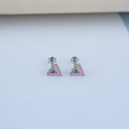 Round Cut Lab Grown Diamond Dainty Earrings