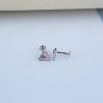 Round Cut Lab Grown Diamond Dainty Earrings