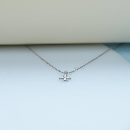 Round Cut Lab Grown Diamond Airplane Pendant