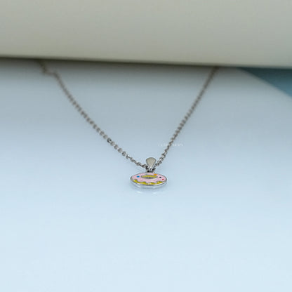 Multi Enamel Circle Donuts Pendant