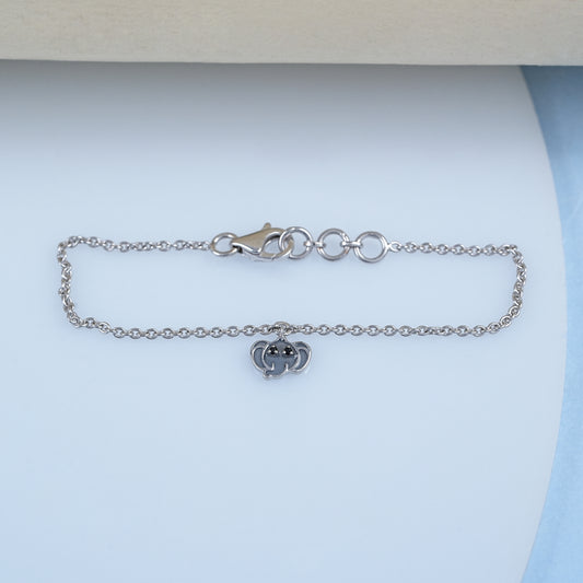 Elephant Face Shape cut Lab Grown Diamond Bracelet