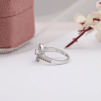 Chocolate Oval Cut Lab Diamond Bypass Ring