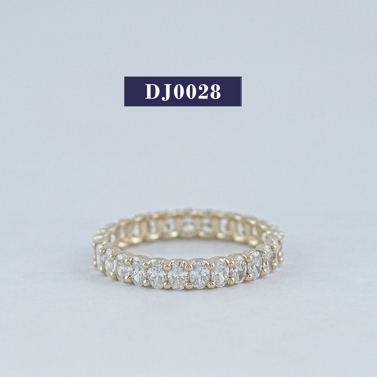Lab Diamond Oval Cut Eternity Wedding Band