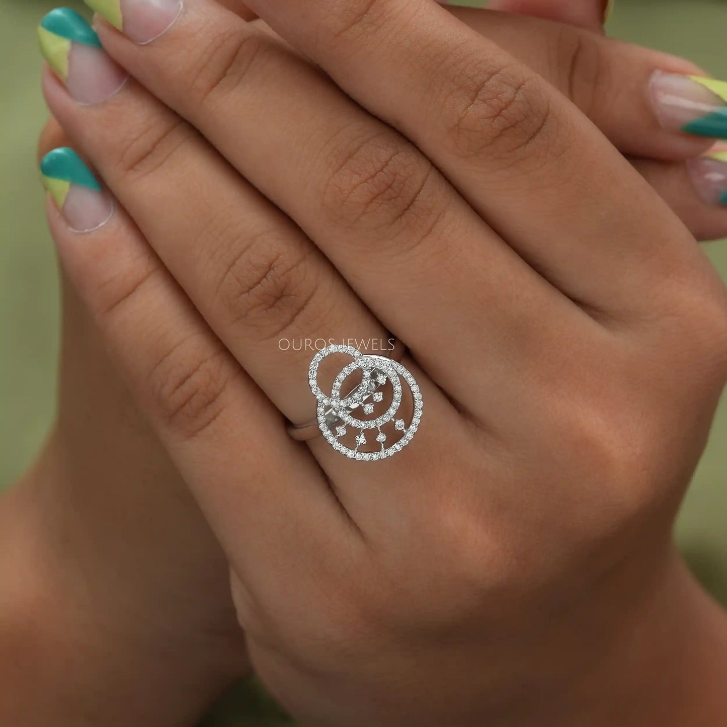 Cluster  Round  Diamond  Dainty  Ring