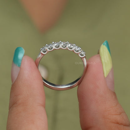 7 Stone Round  Cut Lab Diamond  Ring