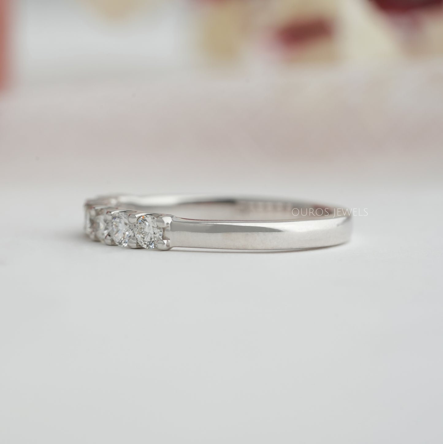7 Stone Round  Cut Lab Diamond  Ring