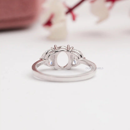 Half Moon Cut Lab Diamond  Ring