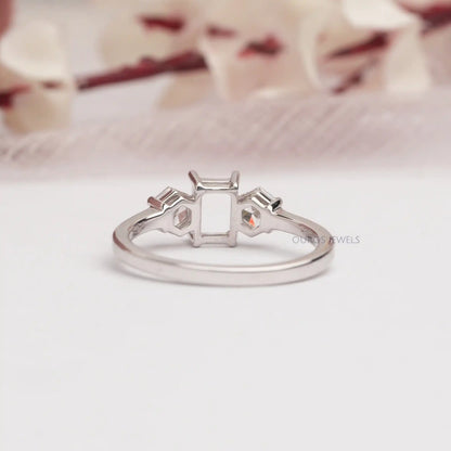 Mount Setting  Hexagon Cut Diamond  Ring