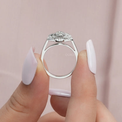 Round  Cluster  Diamond  Dainty Ring