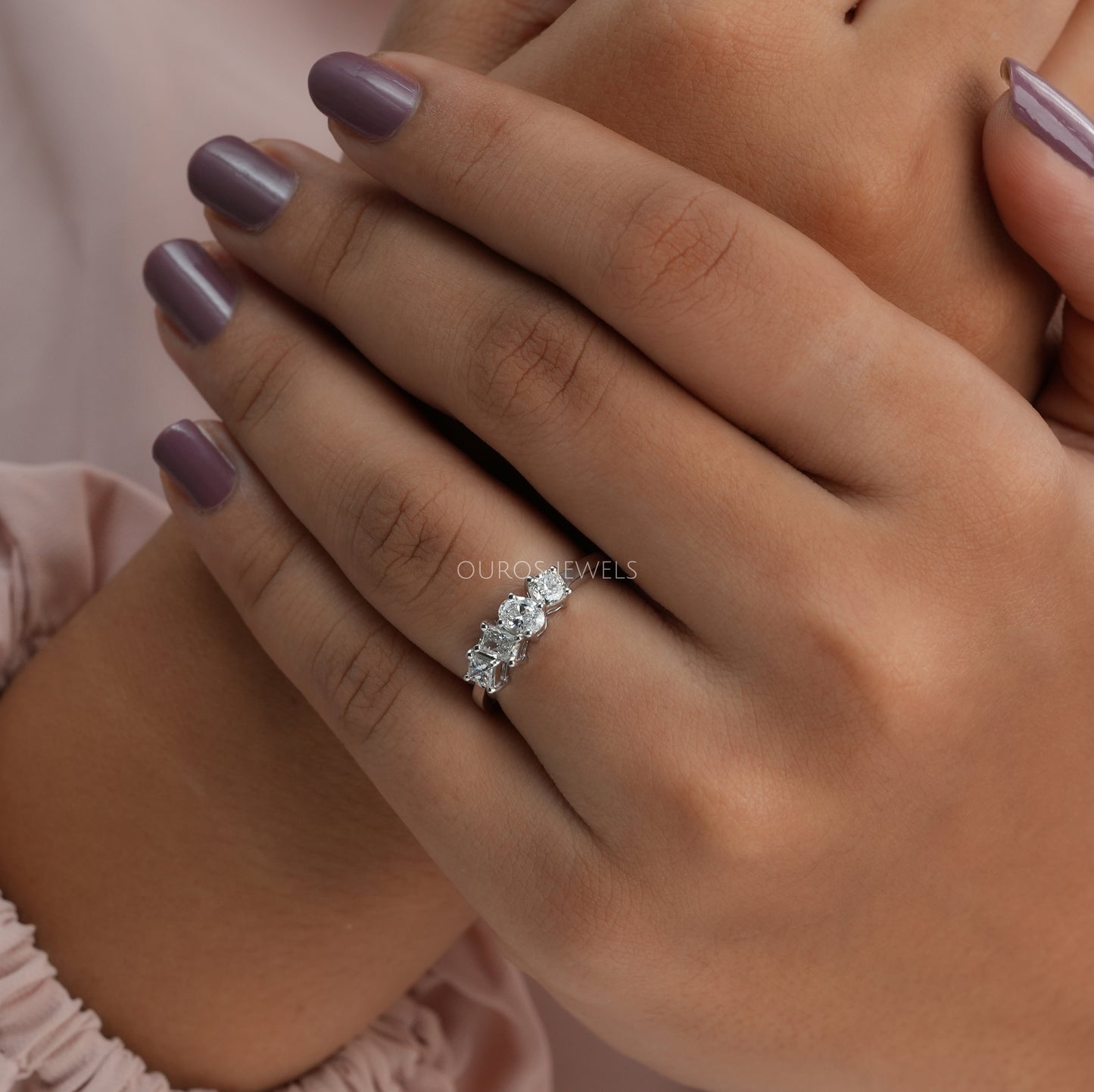 Multi Shape Four Stone Lab Diamond Ring