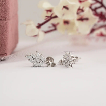 Fancy Color  Pear & Marquise Cut Lab Earrings