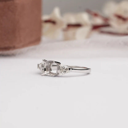 Shield Cut Lab Diamond  Mount  Setting  Ring