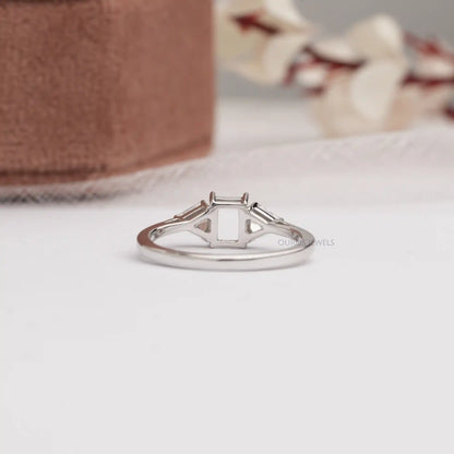 Antique Shape  Lab Diamond  Mount Ring