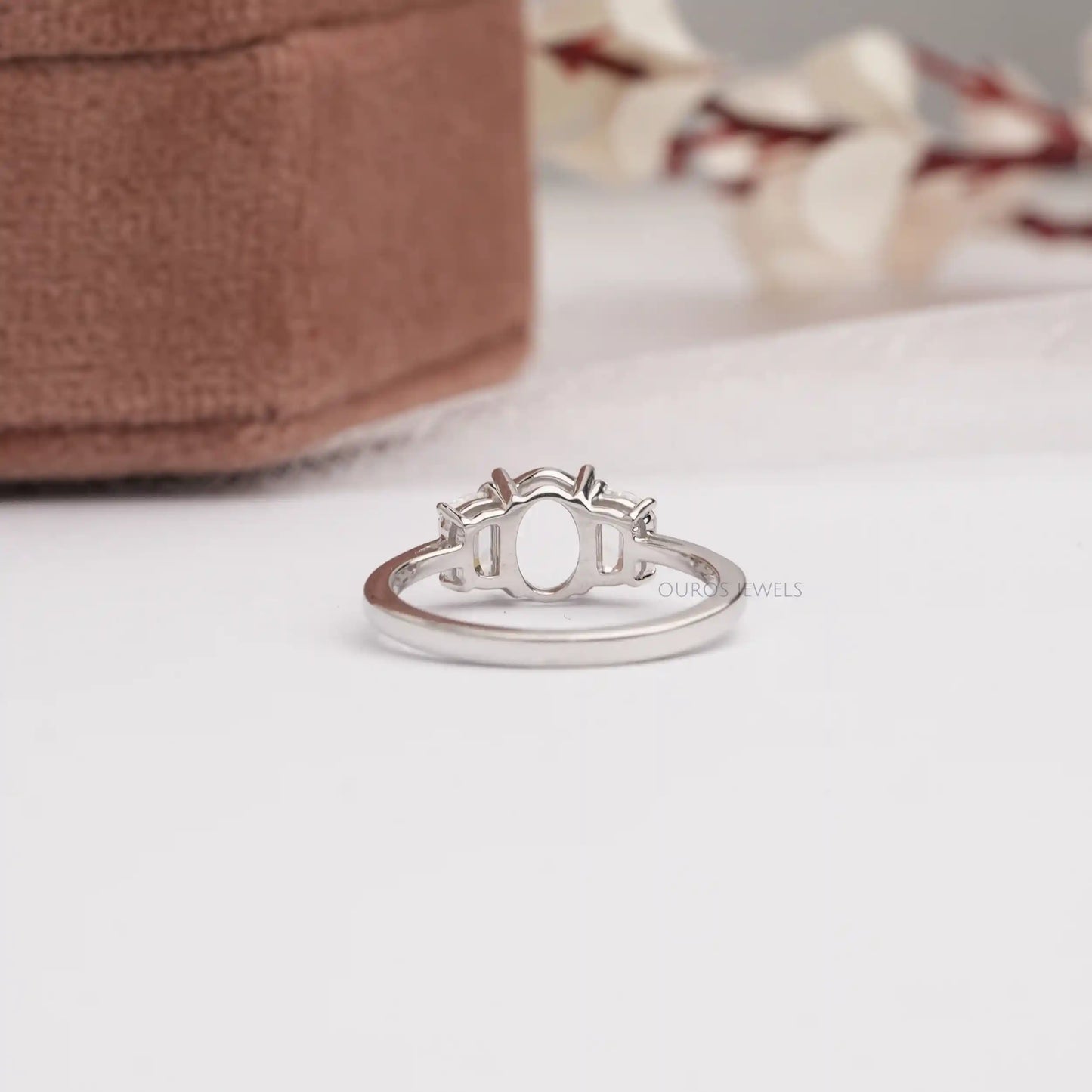 Step  Cut Half Moon  Semi  Mount Ring