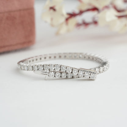 Round Cut Diamond Tennis Bracelet