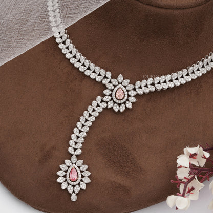 Pear Shape Lab Diamond  Bridal Necklace
