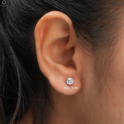 Round  Cut  Lab  Grown Diamond  Stud