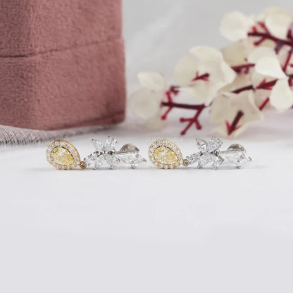 Bridal  Multi Shape Lab Diamond  Earrings