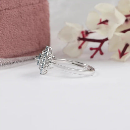 Round Cluster Diamond  Anniversary Ring
