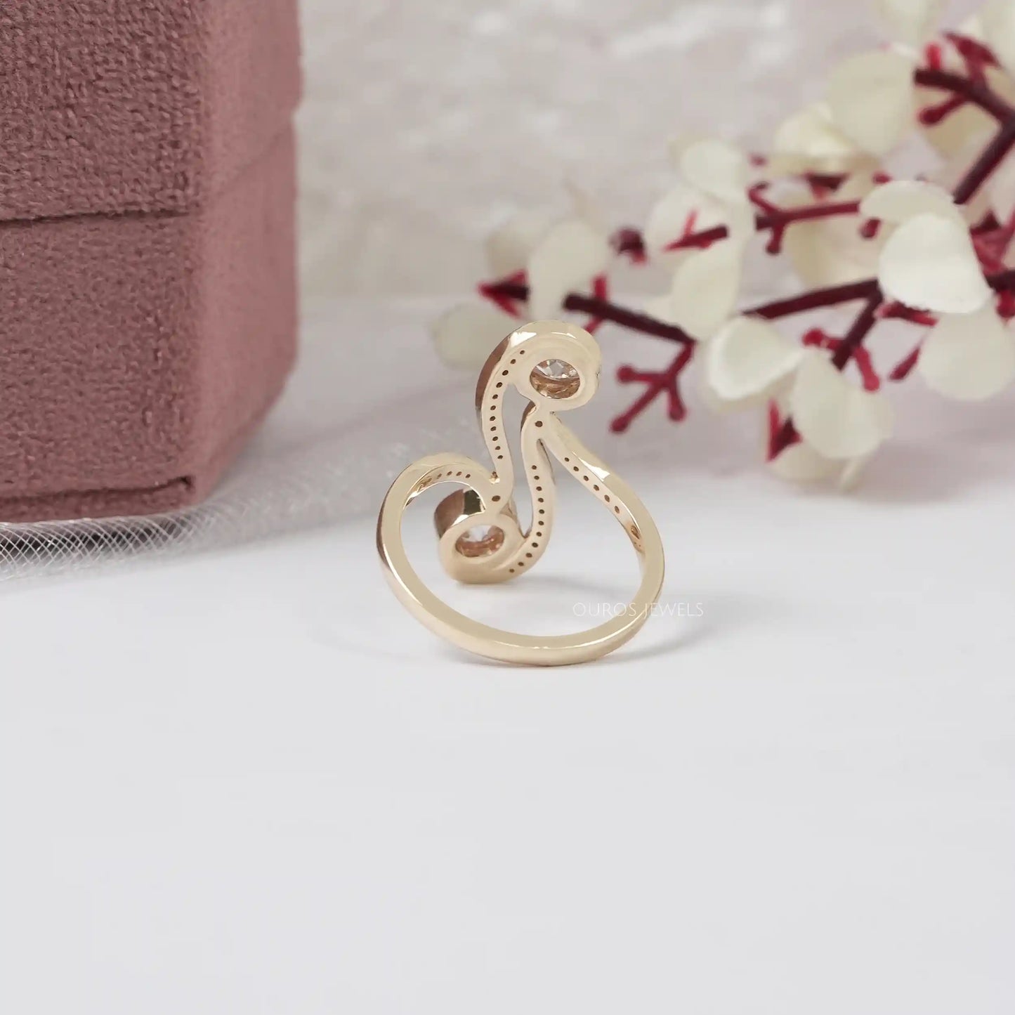 Antique Shape Lab Diamond Engagement Ring