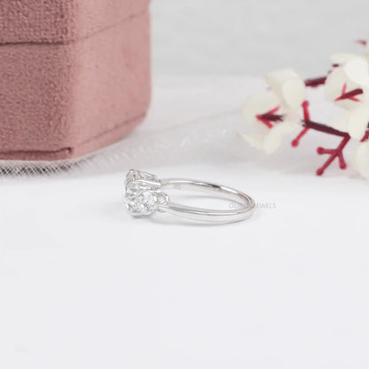 OEC Round Three Stone Lab Diamond  Ring