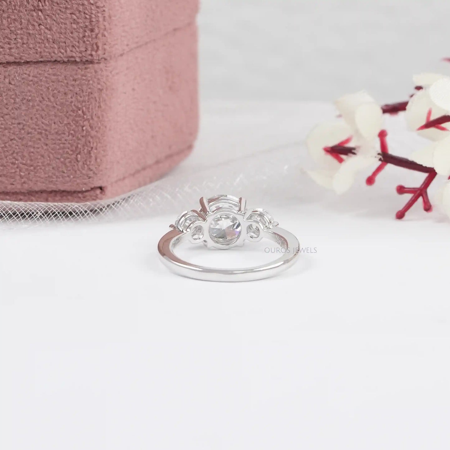 OEC Round Three Stone Lab Diamond  Ring