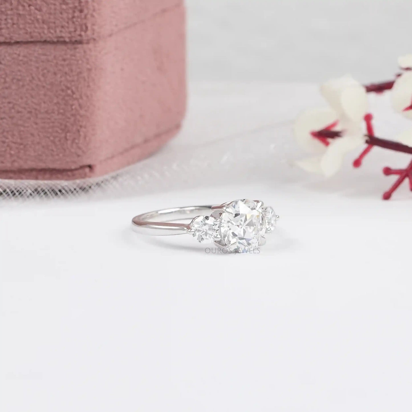 OEC Round Three Stone Lab Diamond  Ring
