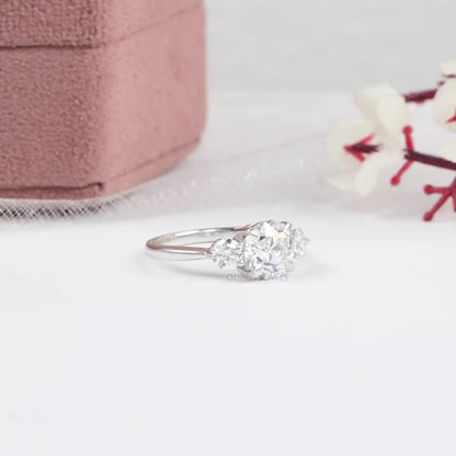 OEC Round Three Stone Lab Diamond  Ring