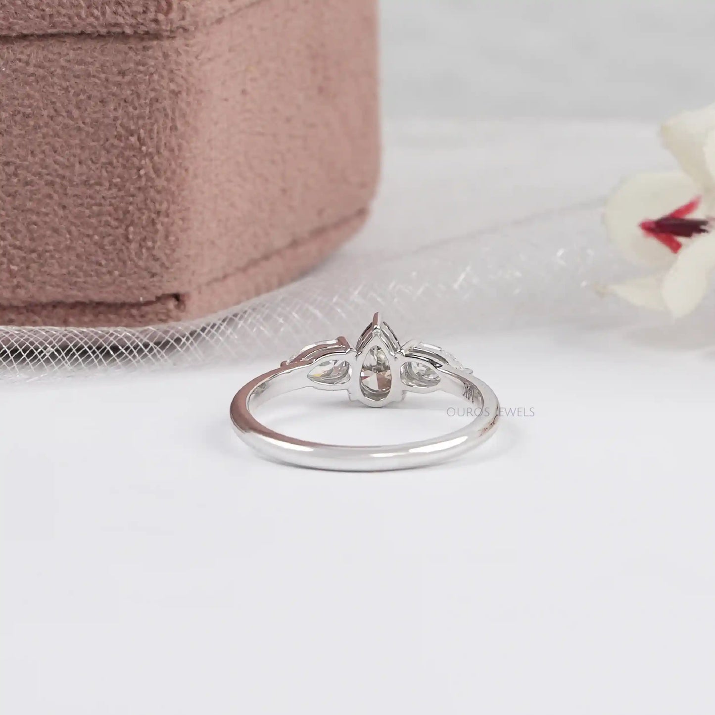 3 Stone  Pear shape  Lab Diamond  Ring