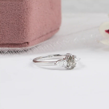 3 Stone  Pear shape  Lab Diamond  Ring