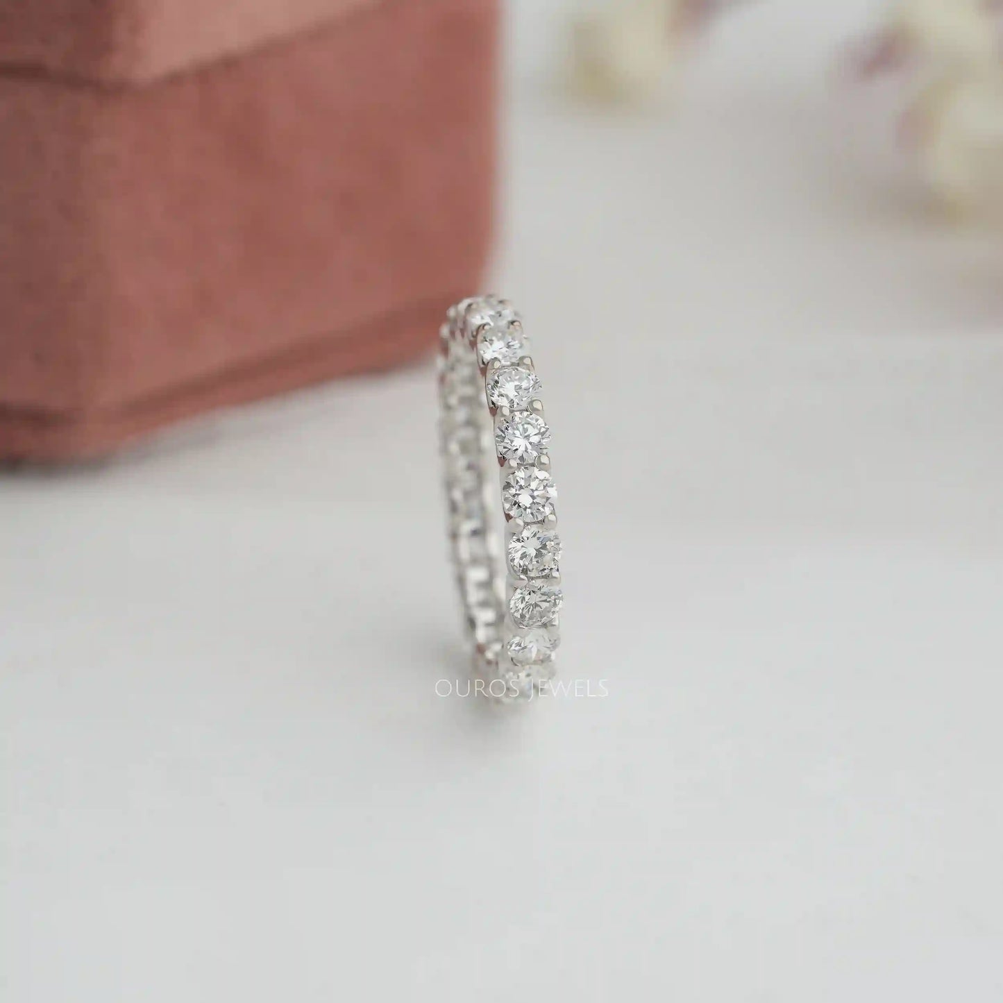 2.80 MM Round  Cut Lab Diamond  Band