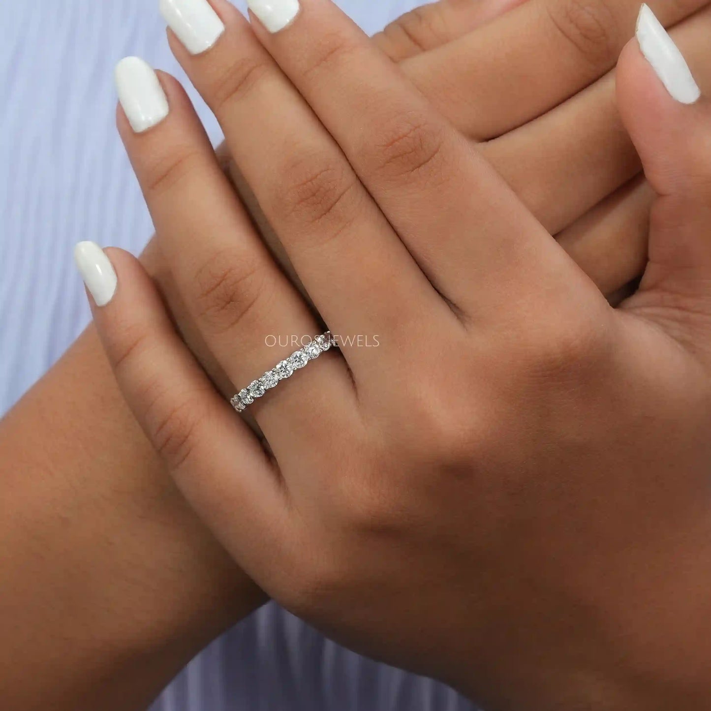 2.80 MM Round  Cut Lab Diamond  Band