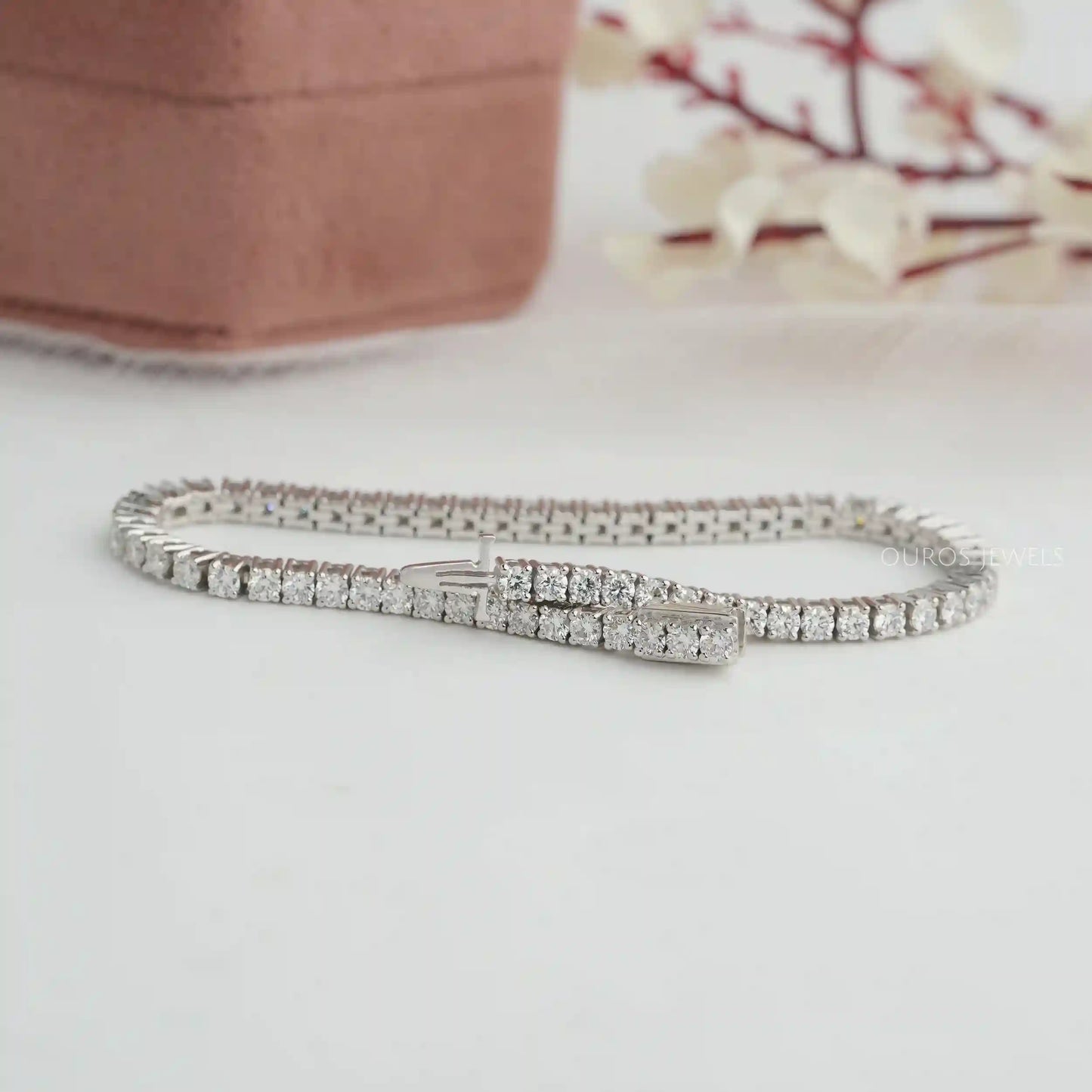 2.50 MM Round  Cut  Lab Diamond  Bracelet