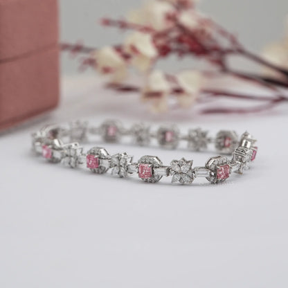 Multi Shape Lab Grown Diamond Halo Bracelet